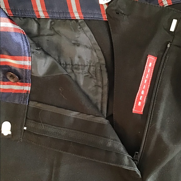 Tommy Hilfiger Women’s Black Cuffed Bottom Straight Pants Size 12 - Picture 3 of 4